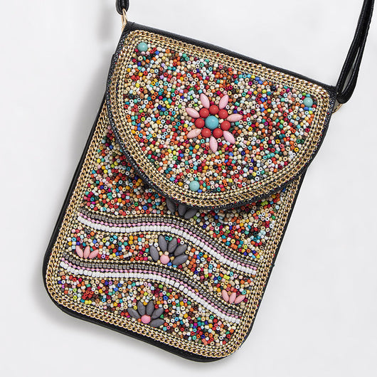 Bolsa Bohemia para Celular con Cuentas y Concha Marina - Image 47