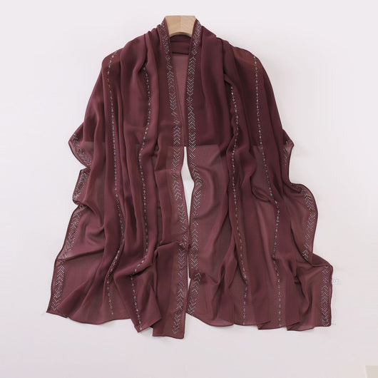 Pañuelo de Gasa de Perlas para Mujer - Elegancia Moderna - Image 25