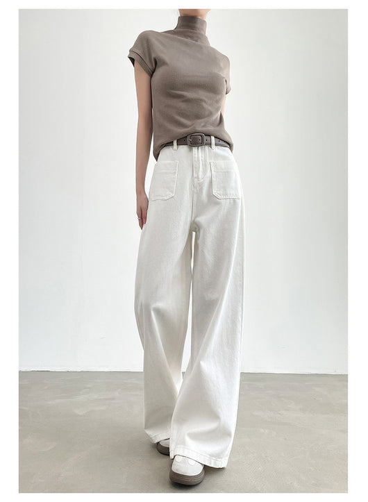 Pantalón Recto Holgado de Cintura Alta con Efecto Adelgazante - Image 23