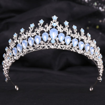 Corona Nupcial de Cristal Verde Brillante con Aleación y Incrustaciones - Image 69