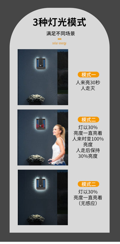 Lámpara Solar Inteligente Plegable para Muro Exterior con Sensor de Movimiento - Image 25