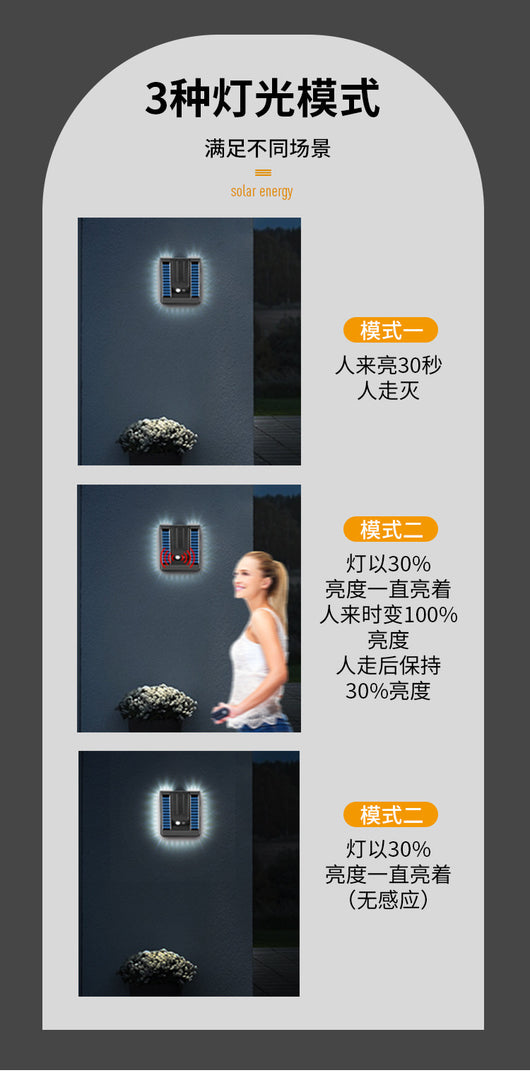 Lámpara Solar Inteligente Plegable para Muro Exterior con Sensor de Movimiento - Image 25