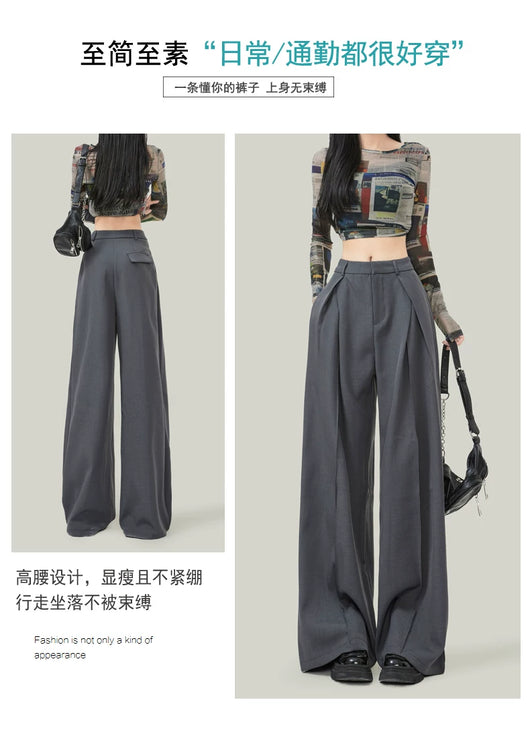 Pantalón Ancho de Tiro Alto Drapeado para Verano - Corte Petite - Image 23