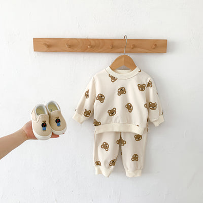 Conjunto de Ropa para Bebé Suéter de Algodón con Osito Cartoon - Image 19