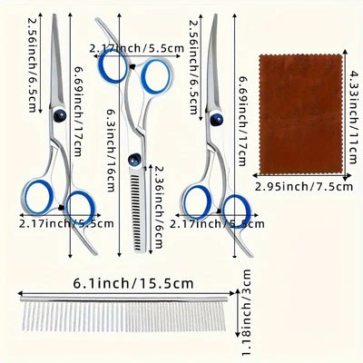 Kit Profesional de Aseo para Mascotas - Tijeras de Precisión Portátiles - Image 13