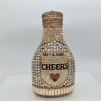 Clutch de Noche Champagne con Cristales Brillantes para Mujer - Image 31