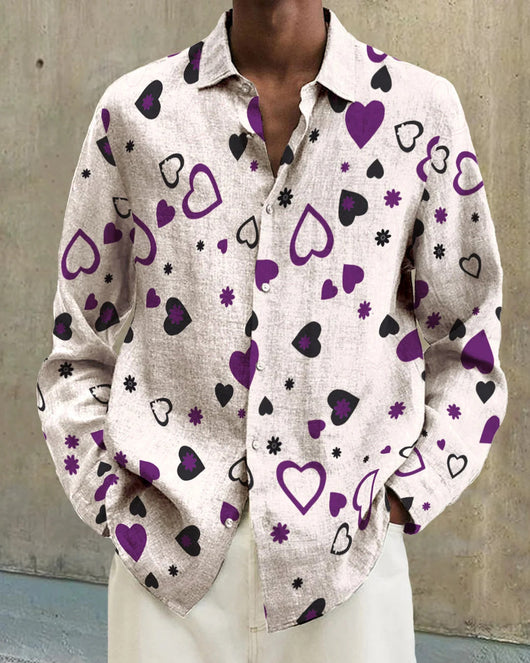 Camisa de Manga Larga con Estampado Degradado para Hombre - Image 36