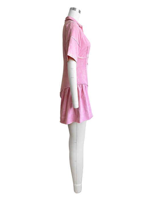 Jumpsuit Overol Holgado de Cuello Vuelto y Cintura Ajustable - Image 34