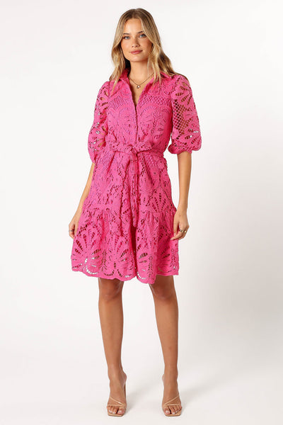 Vestido de Encaje Floral Soluble con Detalles Cutout Sexy - Image 11