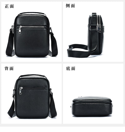 Bolso Bandolera de Cuero Genuino Primera Capa para Hombre - Image 17