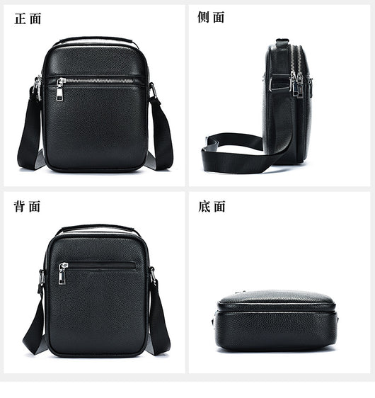Bolso Bandolera de Cuero Genuino Primera Capa para Hombre - Image 17