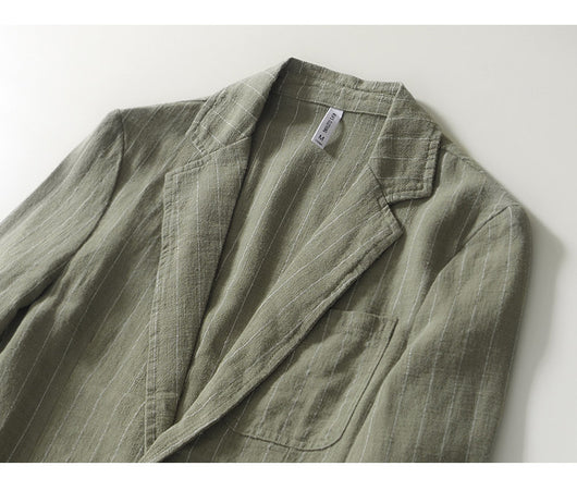Traje Suelto de Ramio a Rayas Vintage para Primavera y Otoño - Image 15