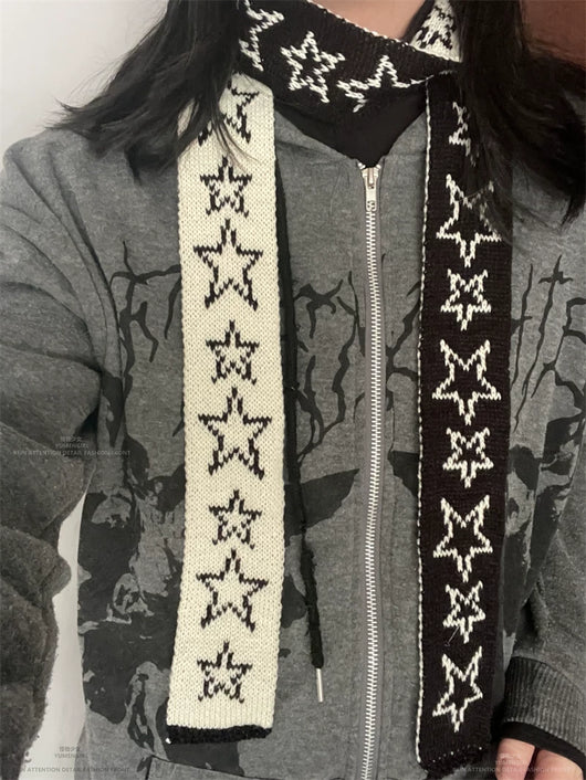 Bufanda Tejida con Estrellas para Otoño e Invierno - Image 8