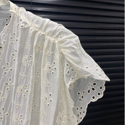 Blusa Falda Encaje Jacquard Escote en V - Colección Verano - Image 25