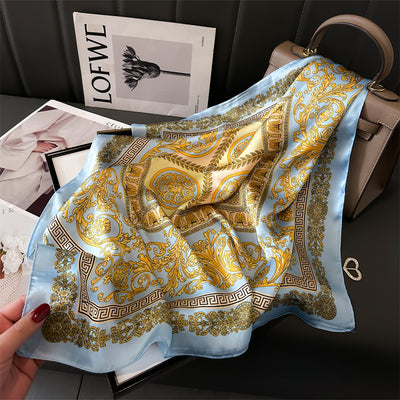 Pañuelo de Seda Lujo Temperamento 70cm - Chal Elegante para Mujer - Image 16