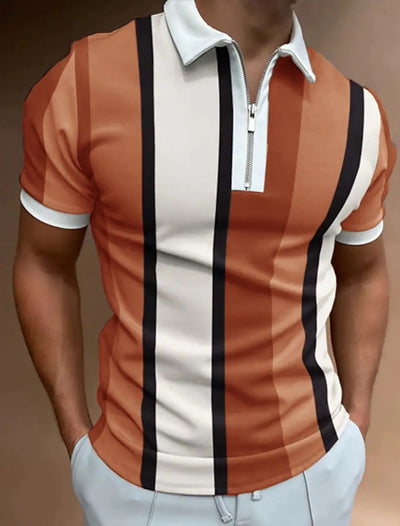 Polo Slim Fit a Rayas con Solapa Clásica para Hombre - Image 33