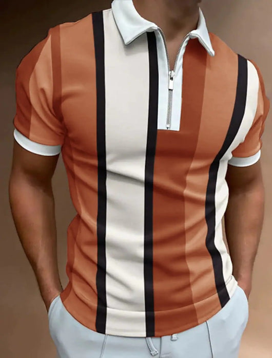 Polo Slim Fit a Rayas con Solapa Clásica para Hombre - Image 33
