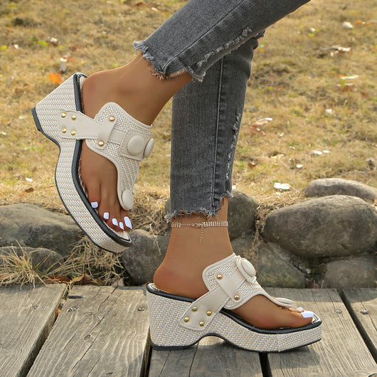 Sandalias Tipo Chancla con Cuña para Tallas Grandes - Image 14