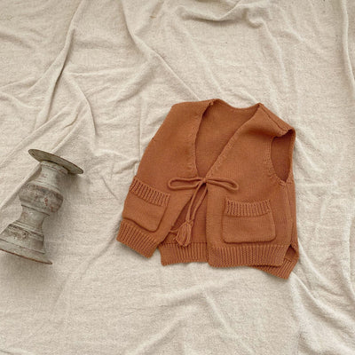 Chaleco Cardigan Tejido para Niños con Borlas - Image 40