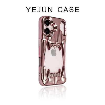 Funda para Celular Calavera Tigre Plateada con Electroplating Hueco - Image 14