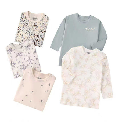 Pack de 5 Camisetas Infantiles Manga Larga Estampado Otoño Multicolor - Image 57