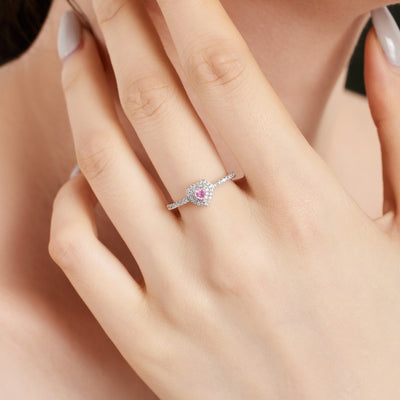 Anillo de Plata 925 Corazón Fresa con Alas y Resina para Mujer - Image 15