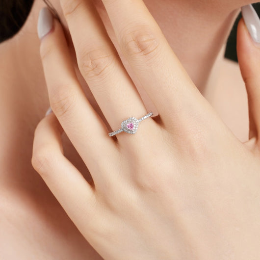 Anillo de Plata 925 Corazón Fresa con Alas y Resina para Mujer - Image 15