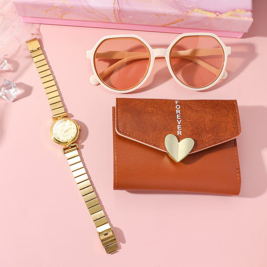 Set Completo de Accesorios para Mujer: Reloj, Billetera y Lentes de Acero - Image 12