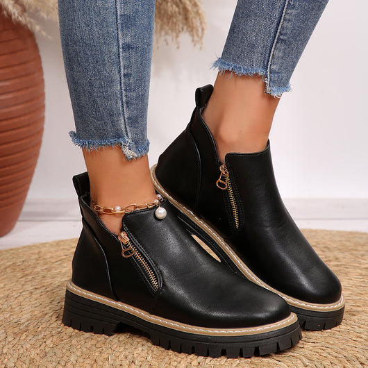 Botas de Tacón Alto Redondo para Otoño e Invierno - Image 15