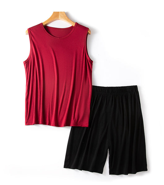 Shorts Chaleco Modal Hombre Verano Suelto Talla Grande sin Mangas - Image 34