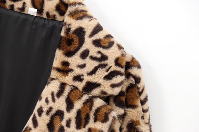 Abrigo Leopardo Efecto Pelaje Sintético Largo Medio - Image 17