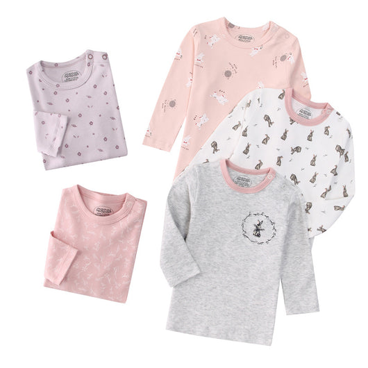 Pack de 5 Camisetas Infantiles Manga Larga Estampado Otoño Multicolor - Image 39