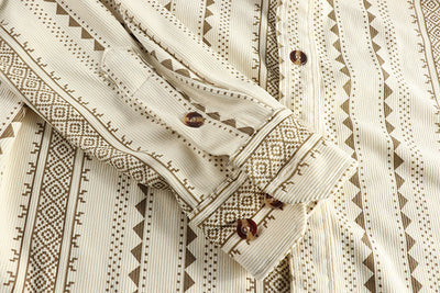 Camisa Casual Hombre Estilo Navajo Retro Americano - Image 26