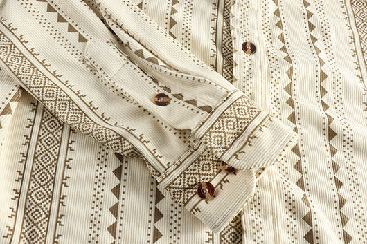 Camisa Casual Hombre Estilo Navajo Retro Americano - Image 26