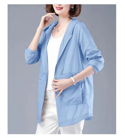 Chaqueta Protectora UV Suelta Talla Grande para Mujer - Image 13