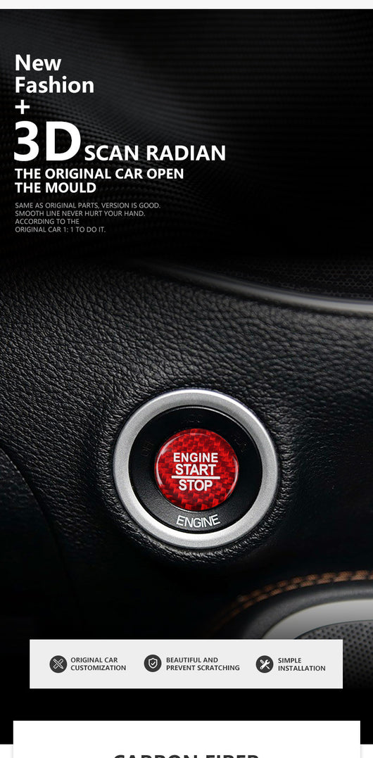 Pegatinas Decorativas de Fibra de Carbono para Encendido Dodge Challenger - Image 21
