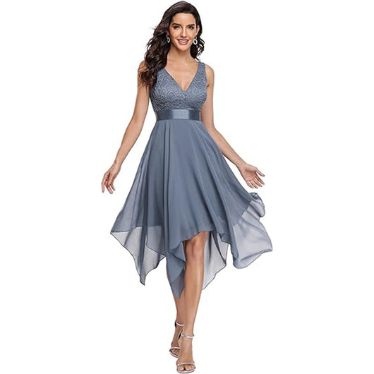 Vestido de Fiesta Elegante con Encaje y Gasa para Mujer - Image 12