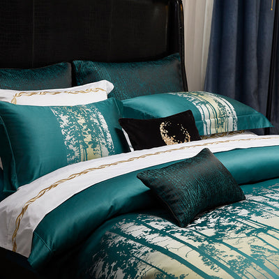Juego de Cama Completo 4 Piezas Algodón Puro Jacquard - Image 18
