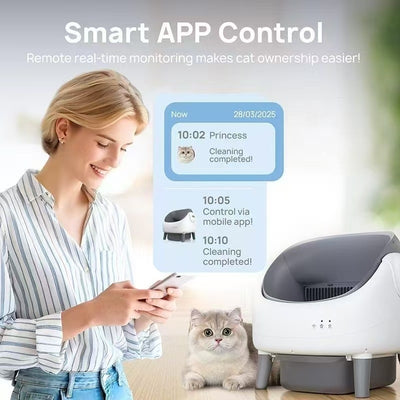 Arenero Automático Inteligente Semi-cerrado para Gatos - Image 17