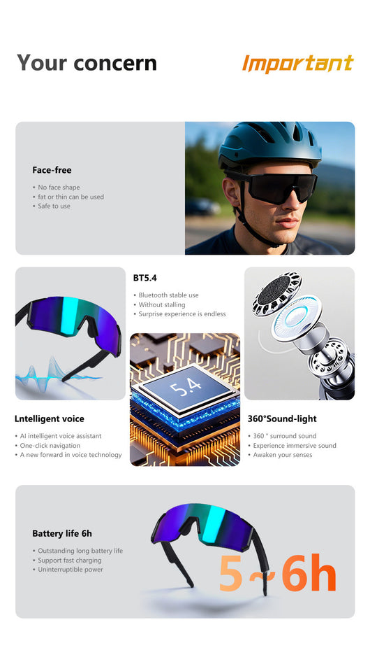 Gafas Inteligentes Deportivas con Bluetooth y Audio Integrado - Image 39