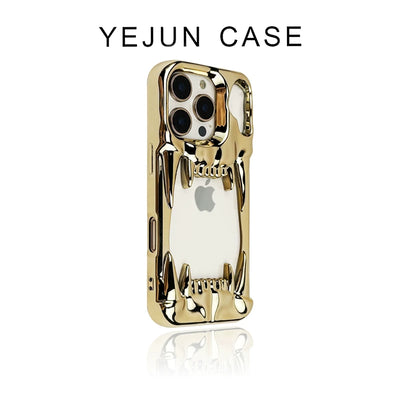 Funda para Celular Calavera Tigre Plateada con Electroplating Hueco - Image 24