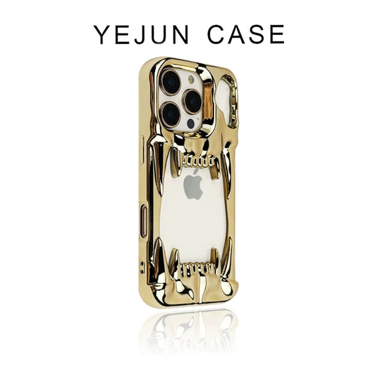 Funda para Celular Calavera Tigre Plateada con Electroplating Hueco - Image 24