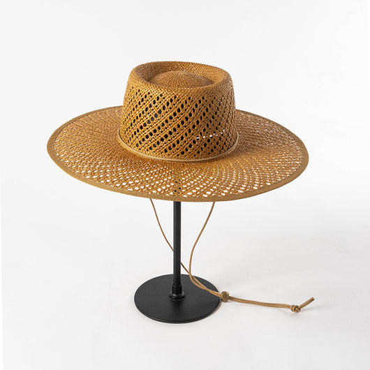 Sombrero de Paja Tejido con Encaje y Ala Ancha para Primavera y Verano - Image 23