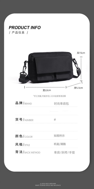 Bolsa Mensajera de Nylon Ligera para Hombre - Ideal para Estudiantes y Viajes - Image 7