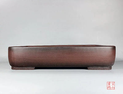 Maceta Artesanal Rectangular de Barro Púrpura Antiguo - Image 8