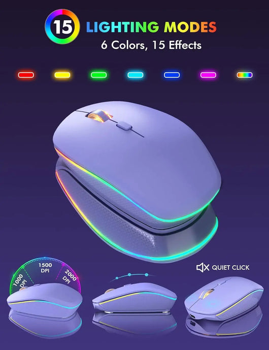 Teclado y Ratón Inalámbricos con Retroiluminación 24g Recargables - Image 43