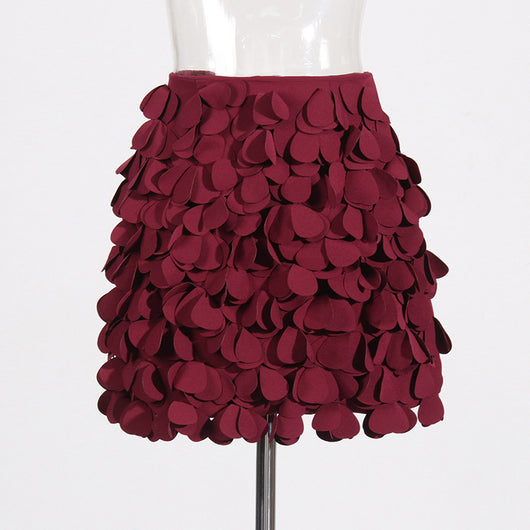 Falda Corta A-Line con Detalles de Costura Decorativa - Image 36