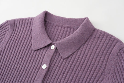 Cardigan de Cachemira Corto para Mujer - Cuello Solapa Otoño Temprano - Image 36