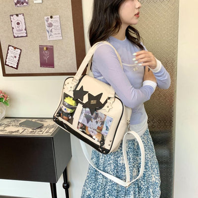 Bolso Mensajero de Hombro Estilo Preppy Original Portátil - Image 44