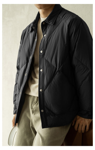 Chaqueta de Invierno Acolchada para Hombre con Cuello Tipo Camisa - Image 14